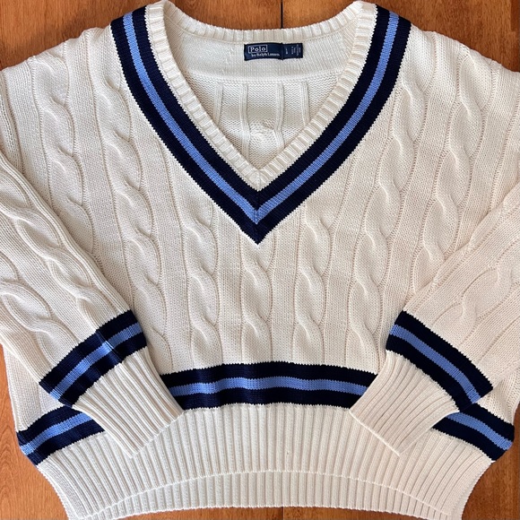 Polo Ralph Lauren Cable-Knit Cotton Cricket Sweater - Picture 2 of 7